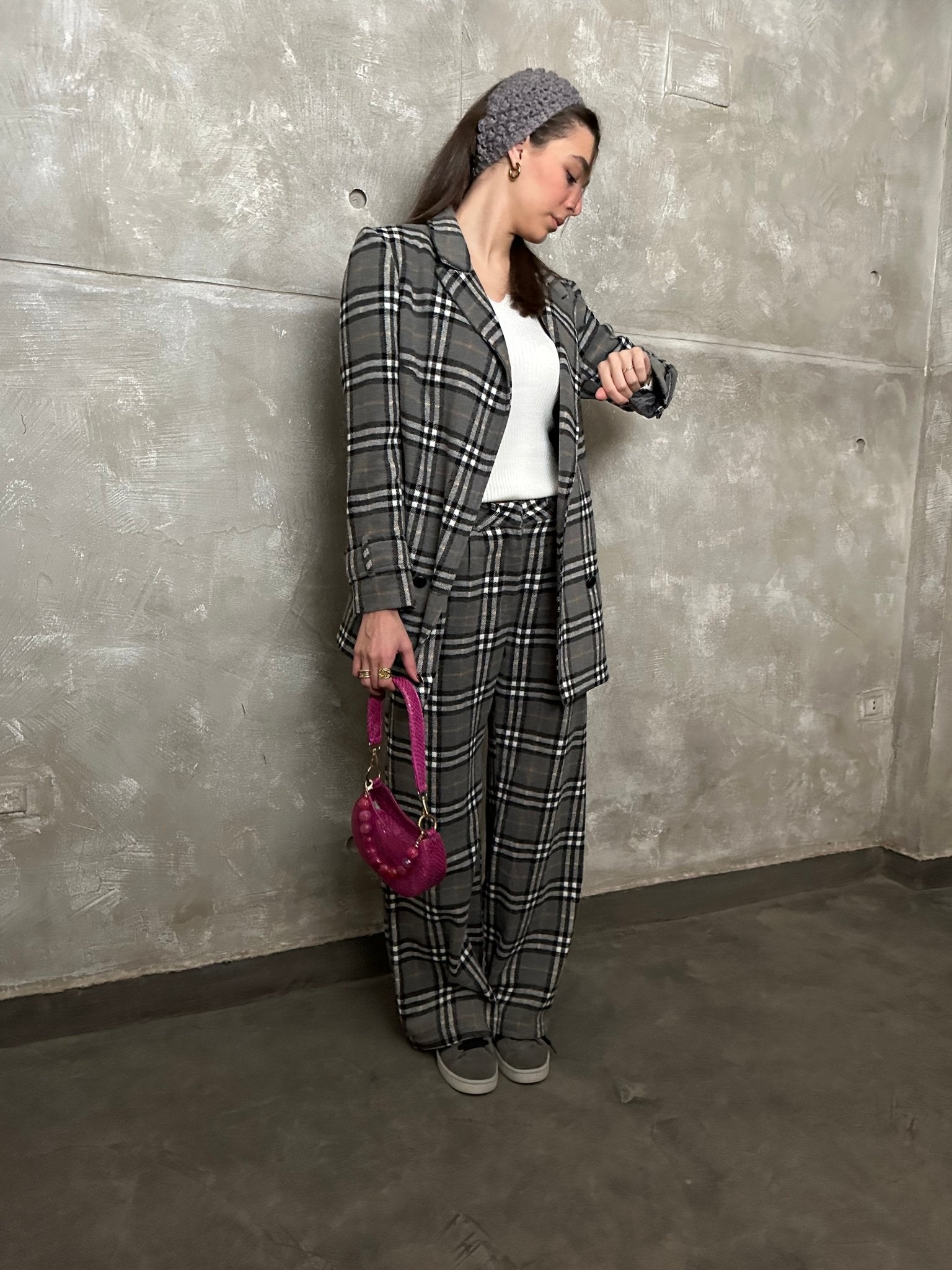 Pauline Plaid Oversized Blazer