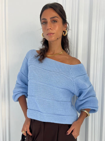 Baby Blue Pumped Pullover - Mii