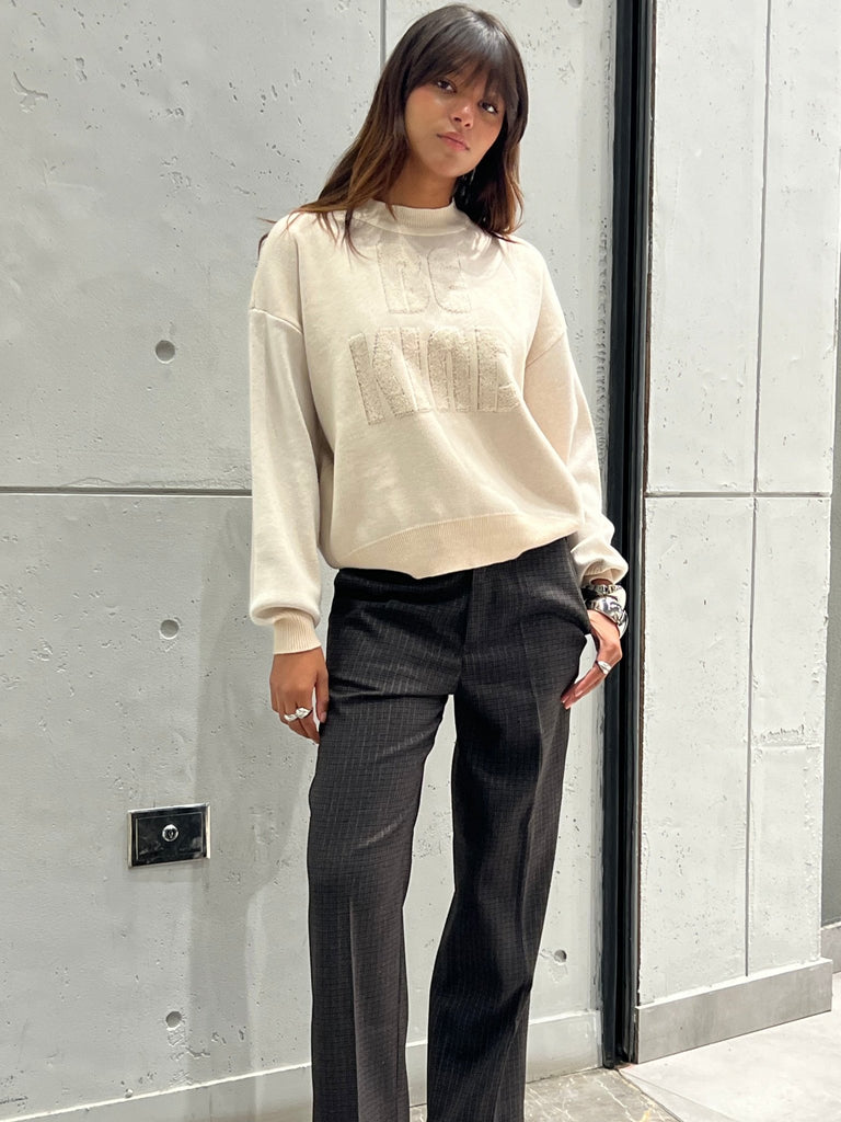 Beige “Be Kind” Pullover - Mii