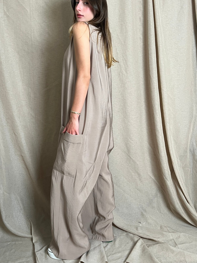 Beige Loose Jumpsuit - Mii