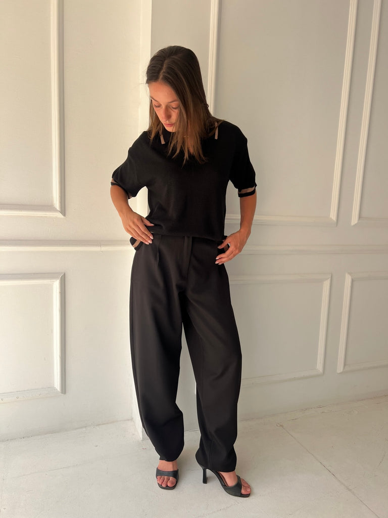 Black Balloon Formal Pants - Mii