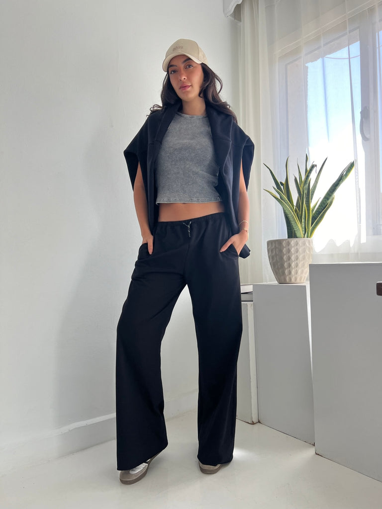 Black Basic Sweatpants - Mii