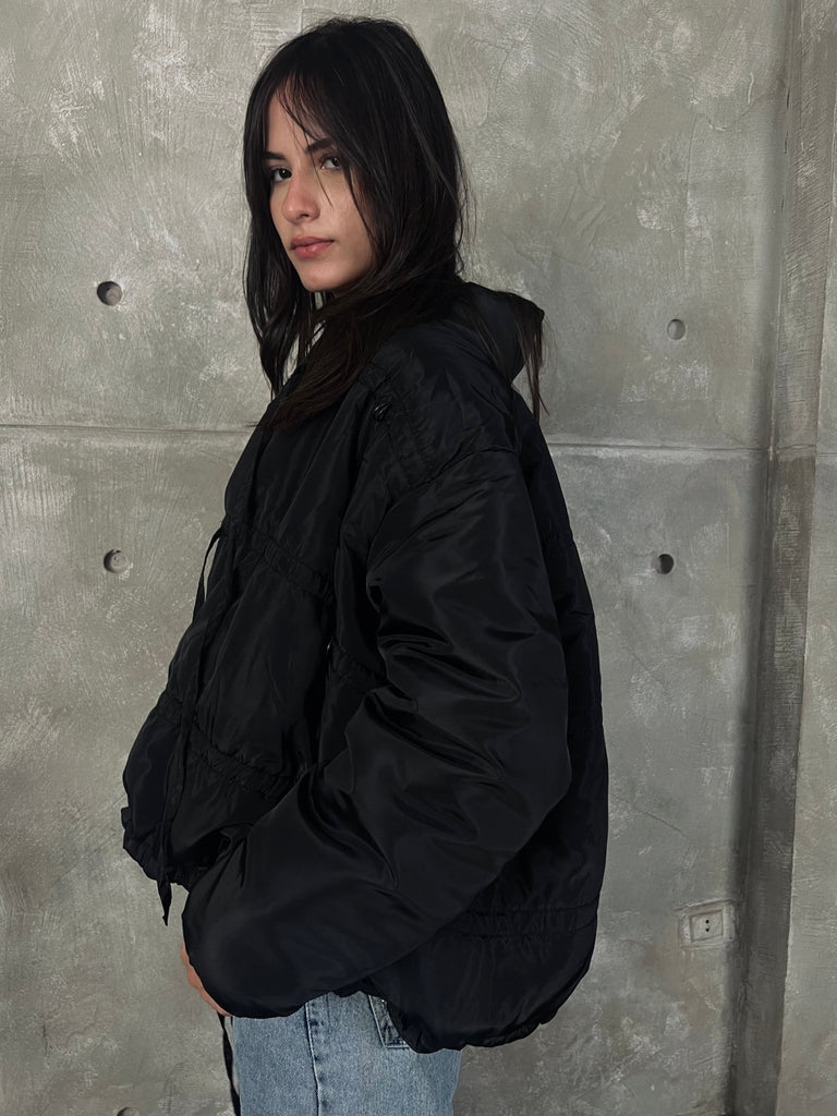 Black Bow Quilted Jacket - Mii