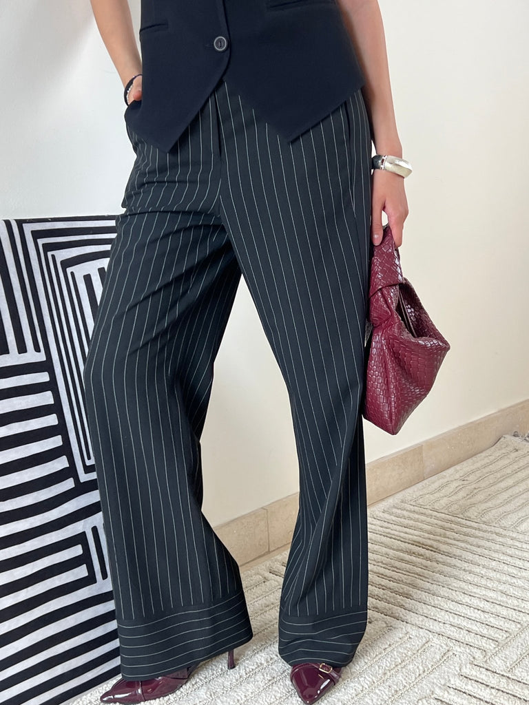 Black drawstrings Pants - Mii