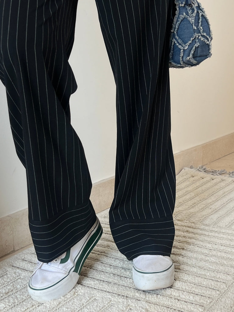 Black drawstrings Pants - Mii