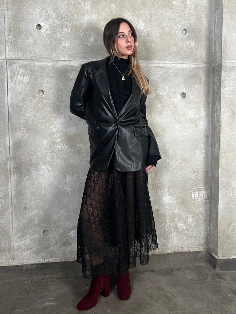 Black Lace Skirt - Mii