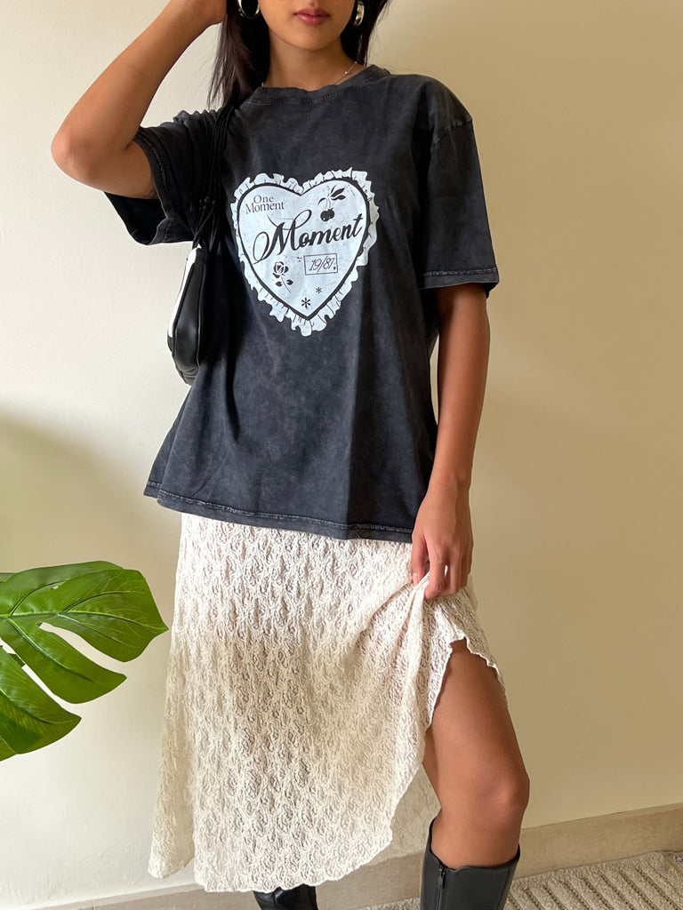 Black One Moment T-Shirt - Mii