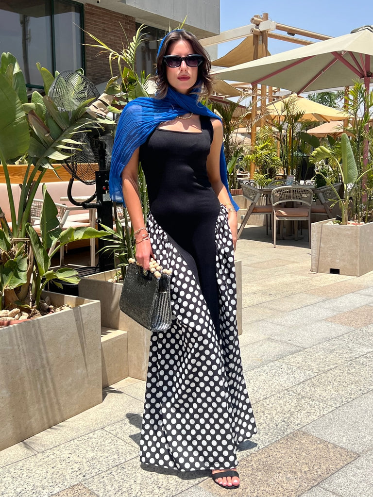 Black Polka Dot Ballerina Dress - Mii