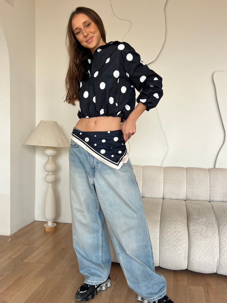 Black Polka Dot Jacket - Mii