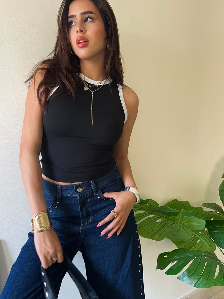 Black Ripped Sleeveless top - Mii