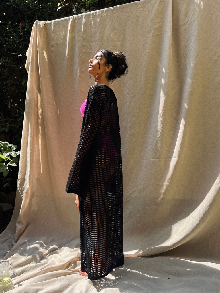 Black Summer Long Cardigan - Mii