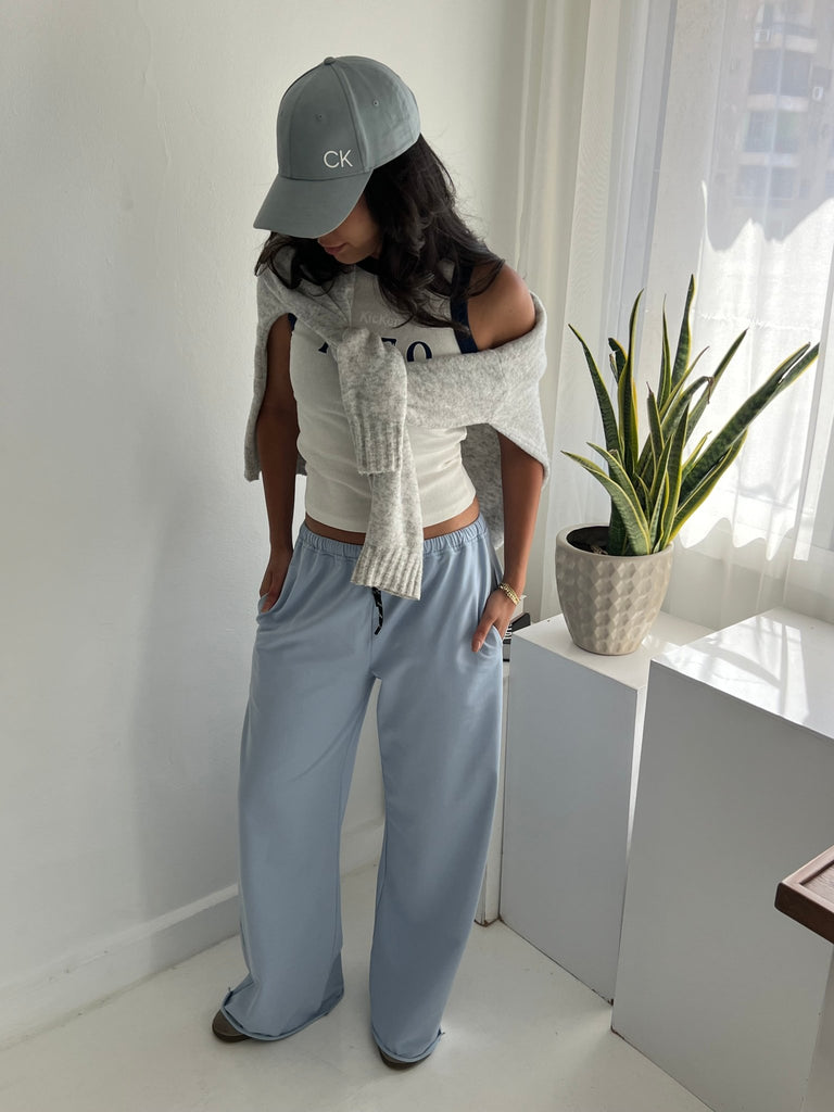 Blue Pleated Sweatpants - Mii