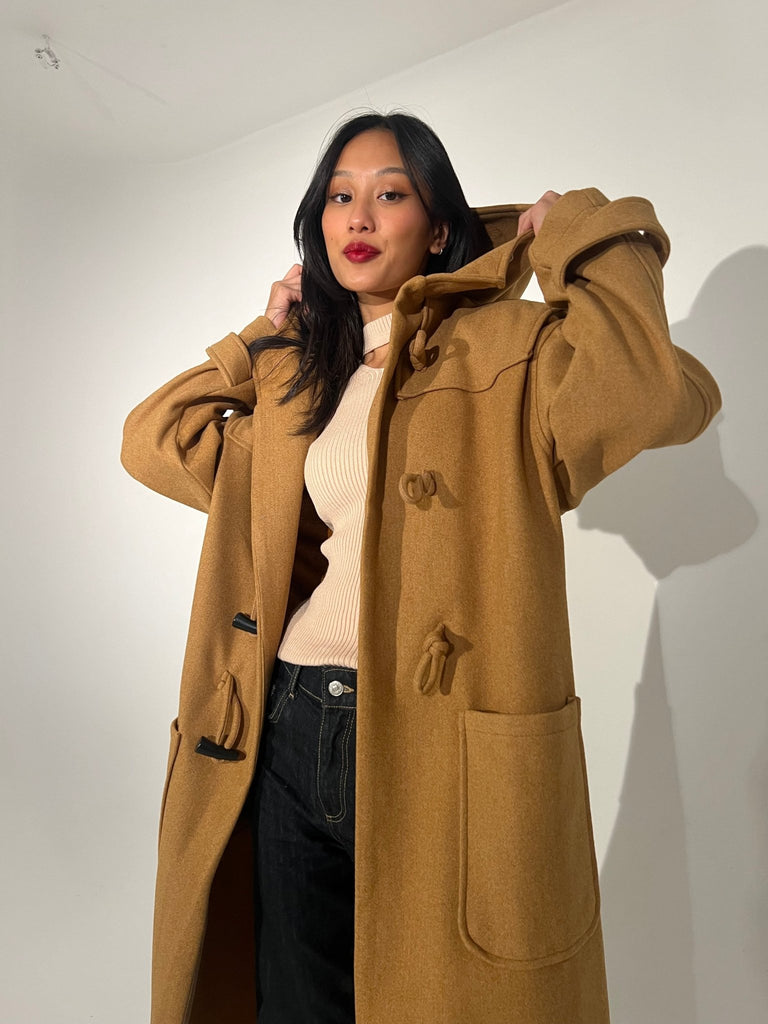 Camel Toggle Long Coat - Mii