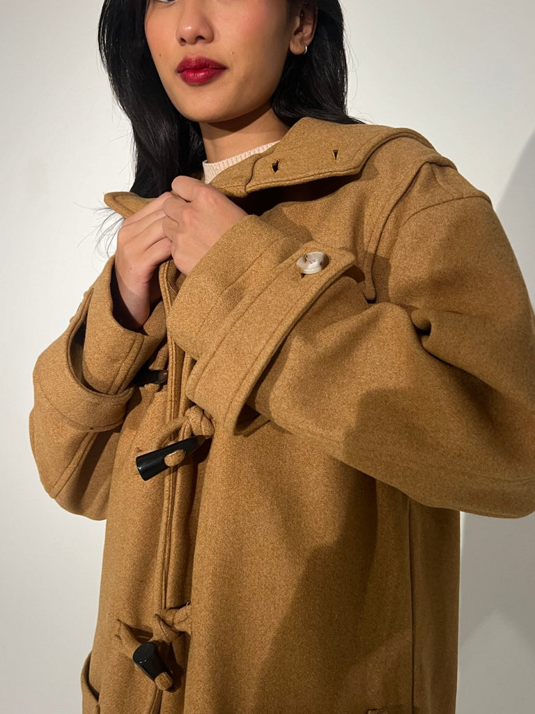 Camel Toggle Long Coat - Mii