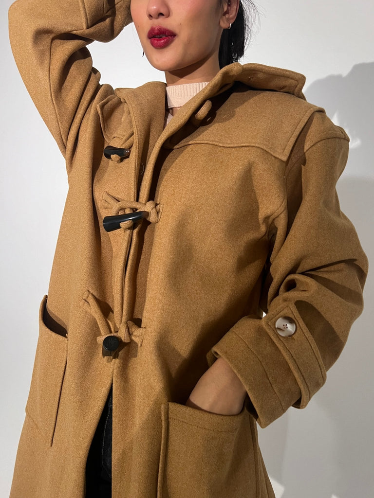 Camel Toggle Long Coat - Mii