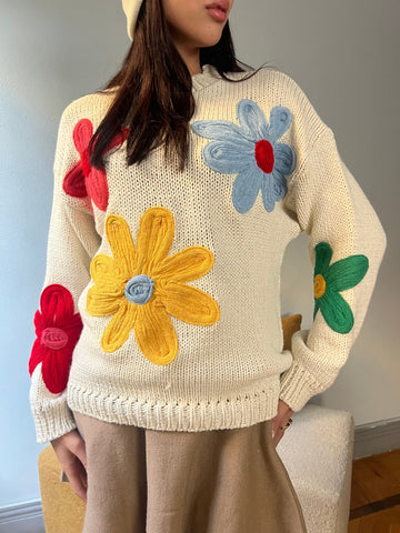 Colorful Flowers Pullover - Mii