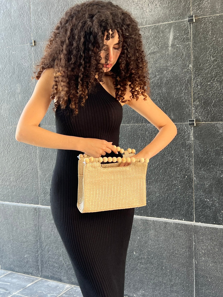 Gold Beads Summer Clutch - Mii