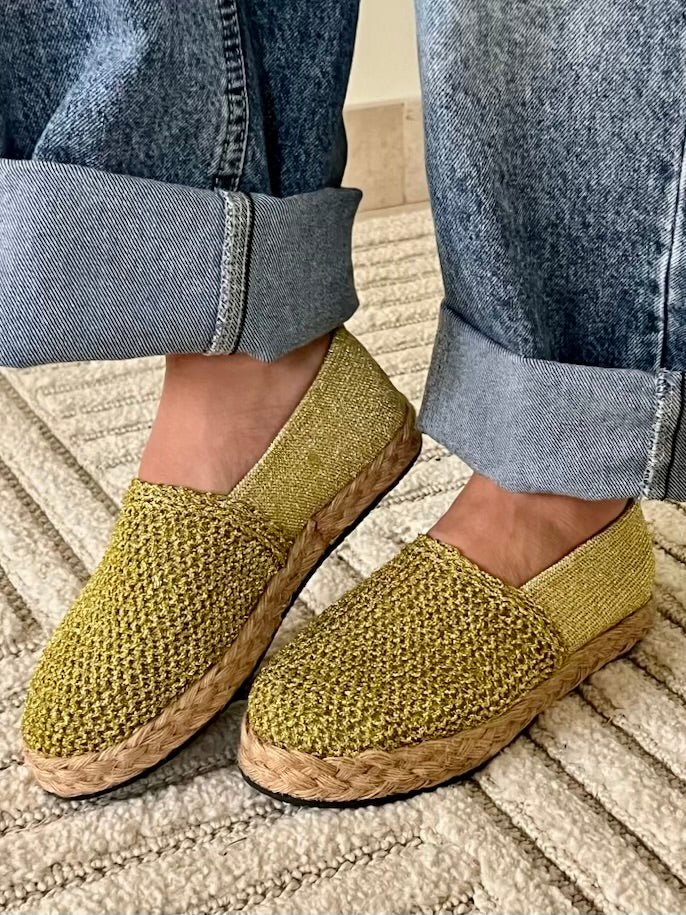 Gold Sparkle Espadrille - Mii
