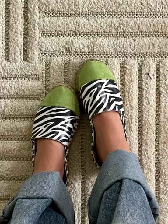 Green Animal Print Espadrille - Mii