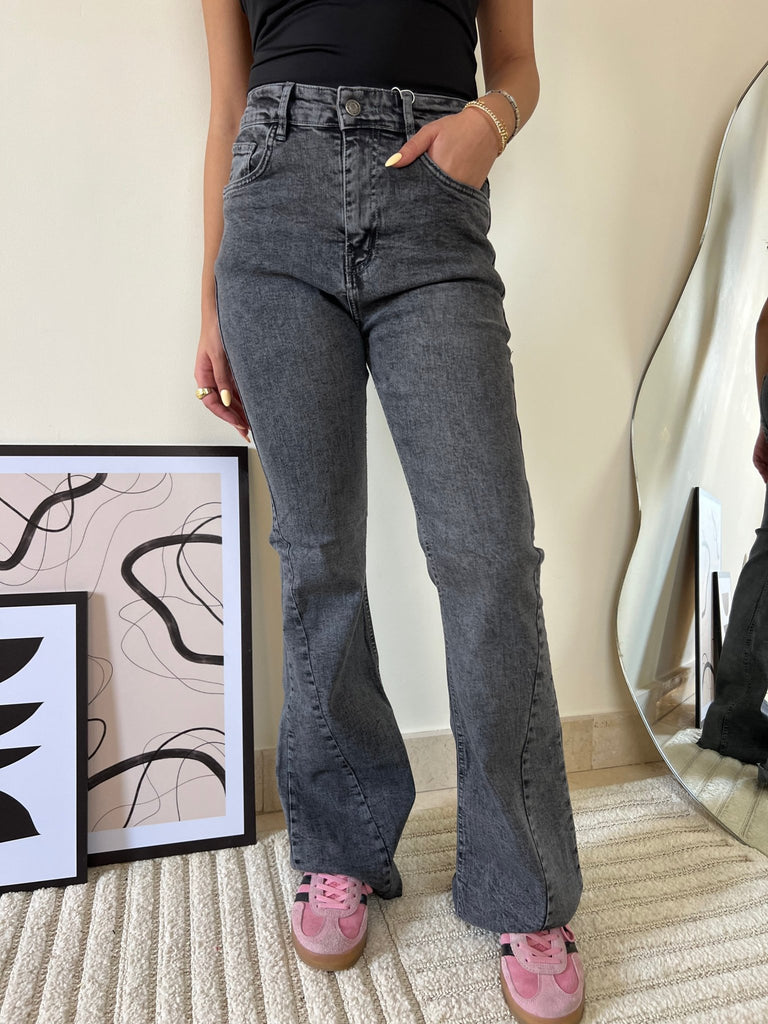 Grey Boot Cut Denim - Mii