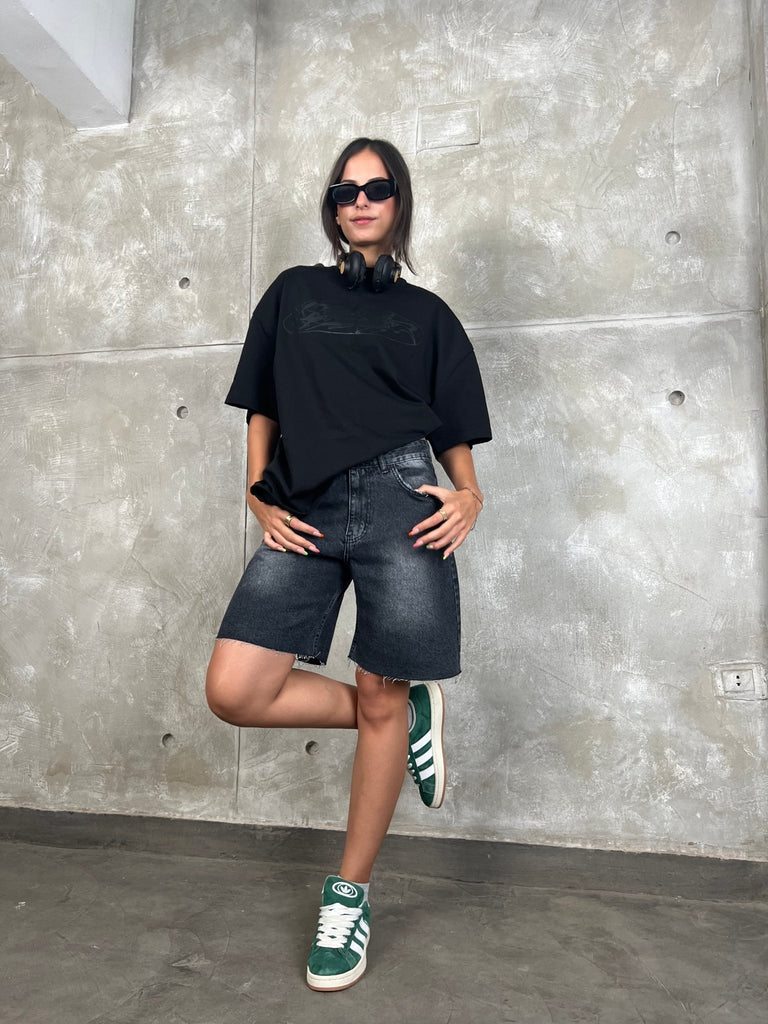 Grey Denim Bermuda - Mii