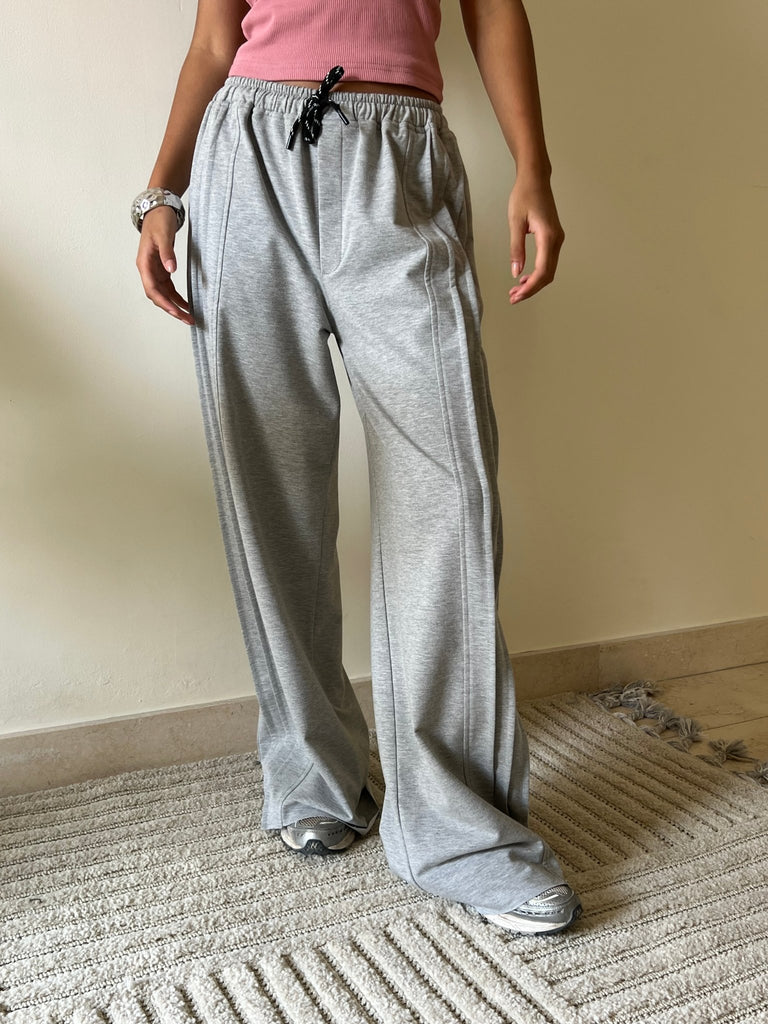 Grey Pleated Sweatpants - Mii