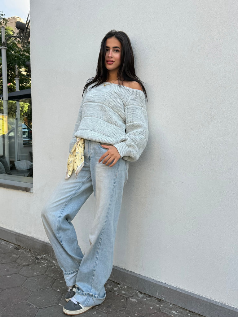 Grey Pumped Pullover - Mii