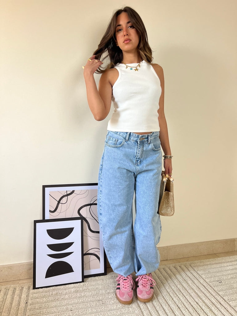 Ice Blue Balloon Denim - Mii