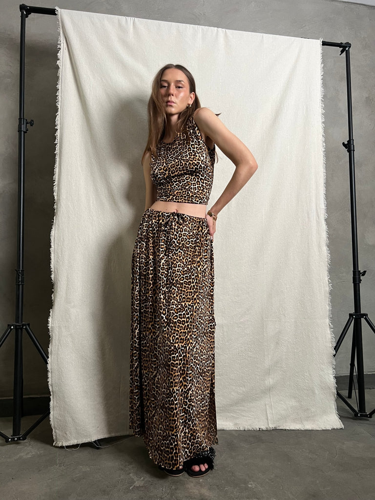 Leopard Print Skirt - Mii