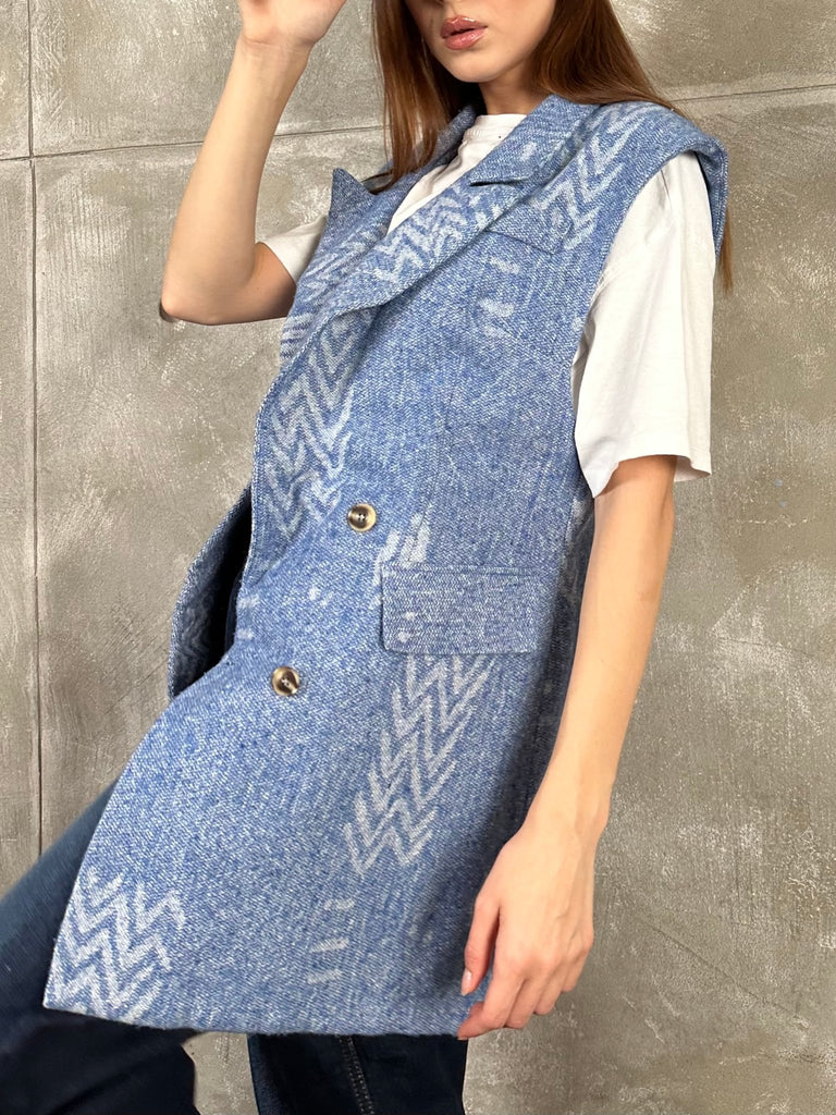 Light Blue Knit Jacket - Mii