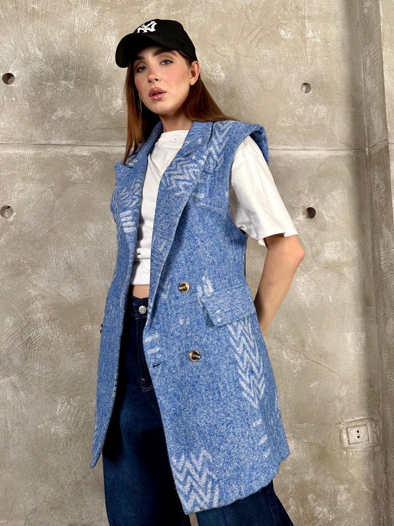 Light Blue Knit Jacket - Mii