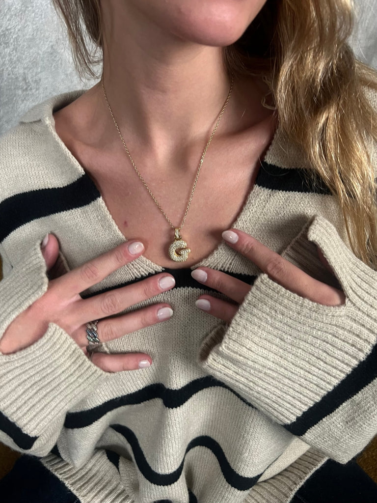 Light BrownxBlack Striped Pullover - Mii