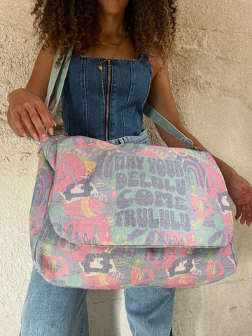 “May Your Dreams Come True” Pink x Blue Weekender - Mii