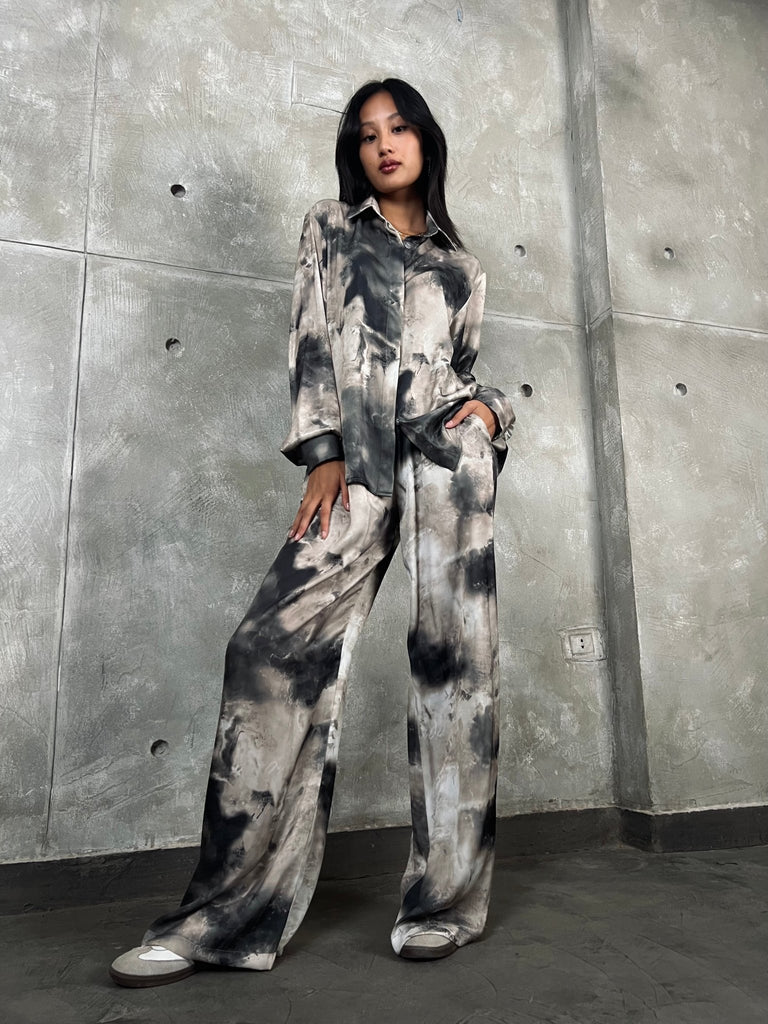 Multi Color Satin Pants - Mii