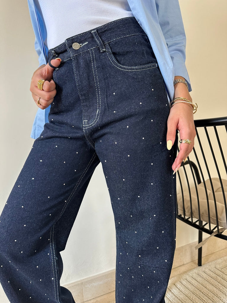 Navy Moonlight Straight Denim - Mii