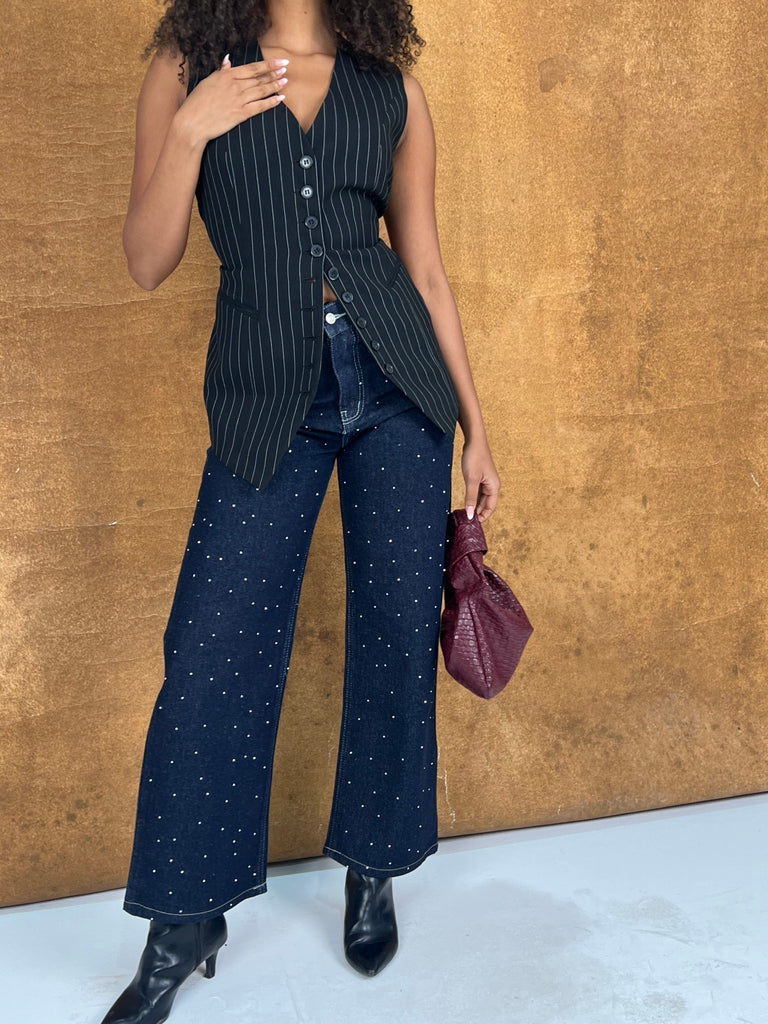 Navy Moonlight Straight Denim - Mii