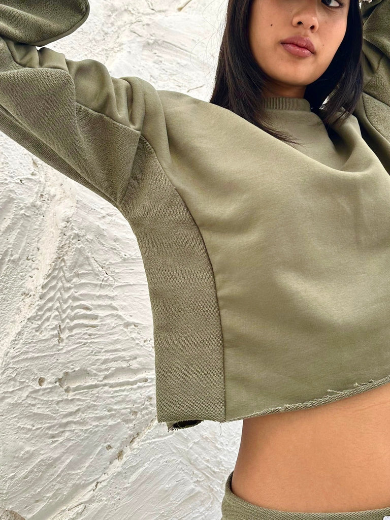 Olive Half Court Sweatshirt - Mii
