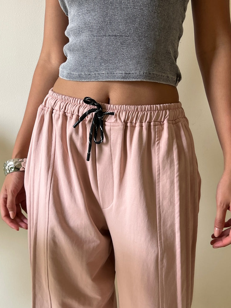 Pink Pleated Sweetpants - Mii