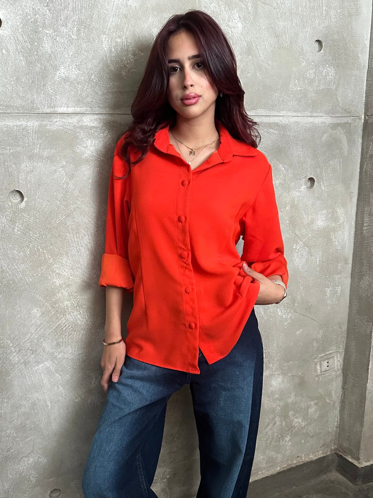 Red Long Sleeve Shirt - Mii