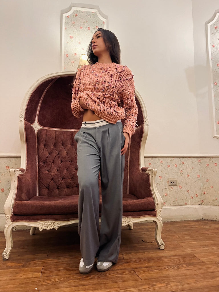 Rose Tweed Pullover - Mii