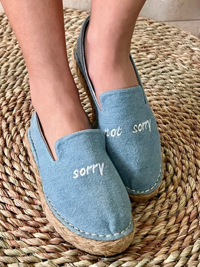 Sorry,Not Sorry Denim Espadrille - Mii