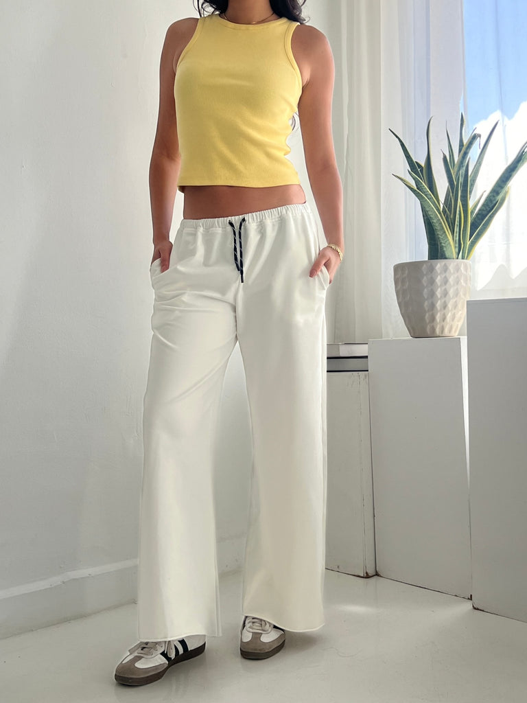 White Basic Sweatpants - Mii
