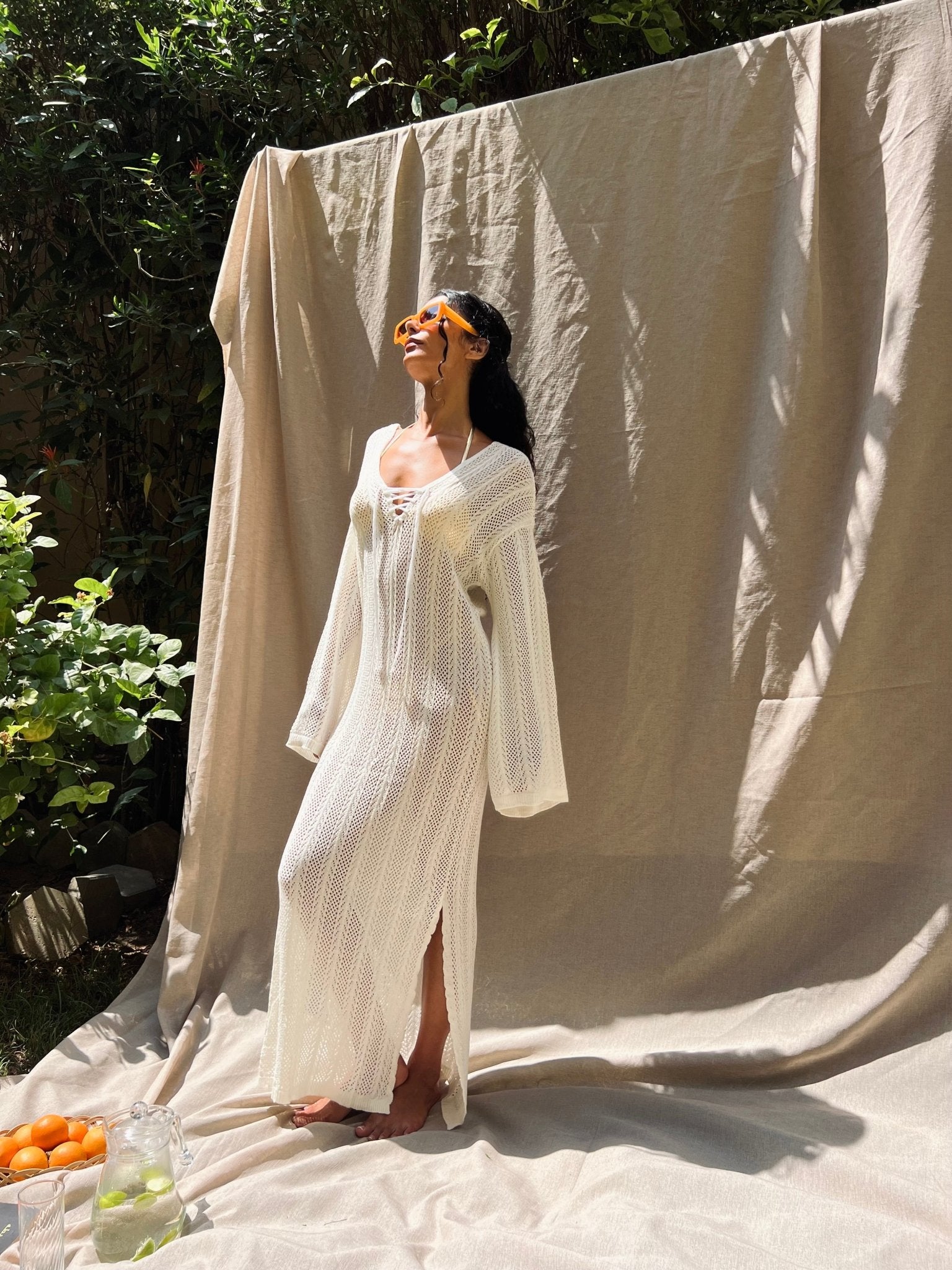 White Long Beach Dress  Mii
