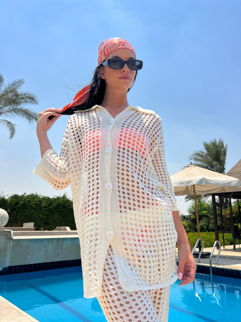 White Hollow Out Set - Mii