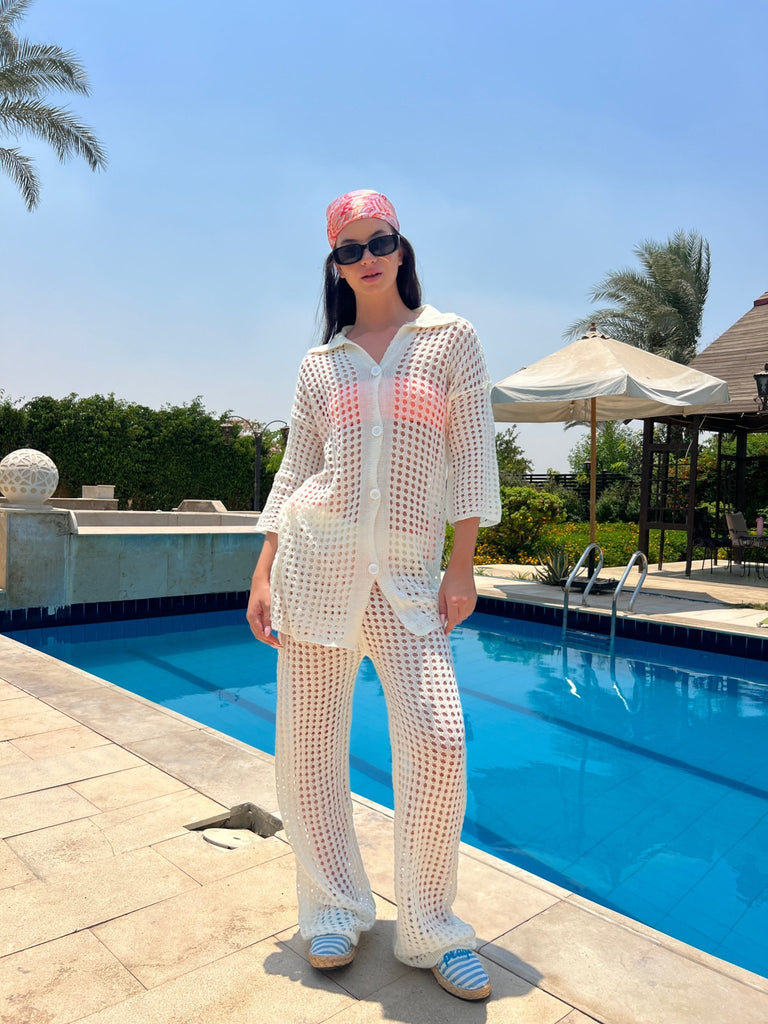 White Hollow Out Set - Mii