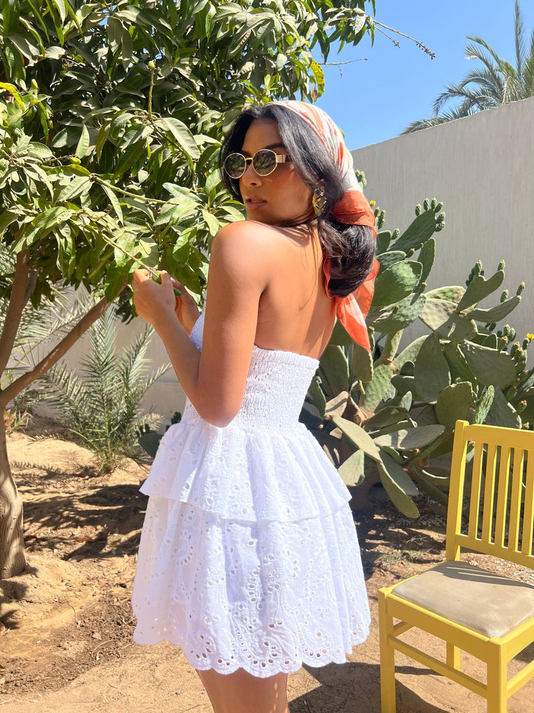 White Ruffled Dress - Mii