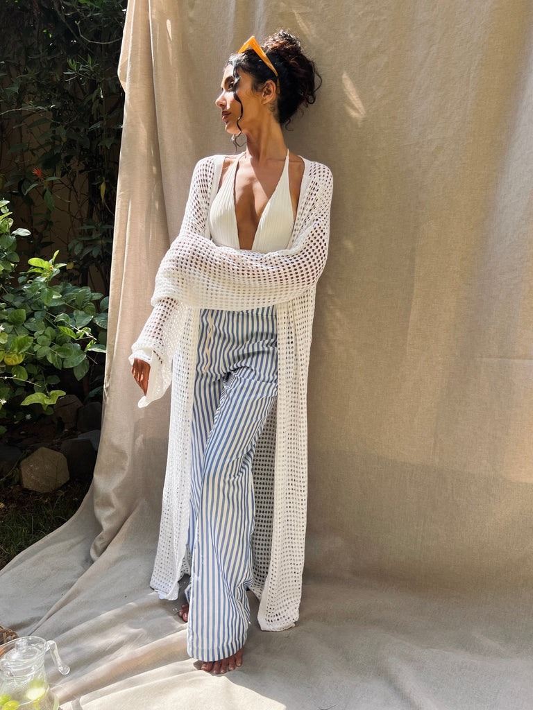 White Summer Long Cardigan - Mii