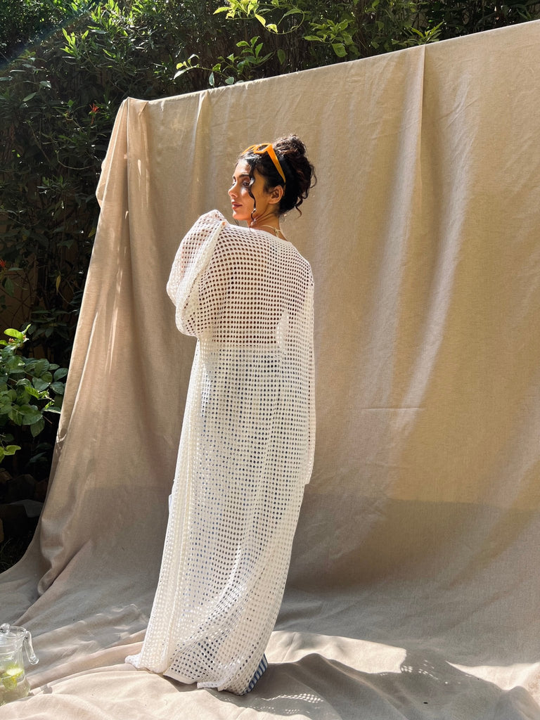 White Summer Long Cardigan - Mii