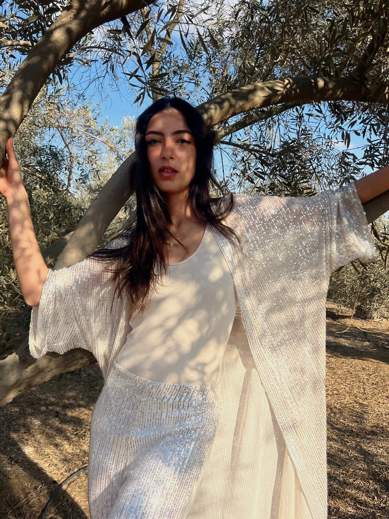 Beige Glowy Cardigan - Mii