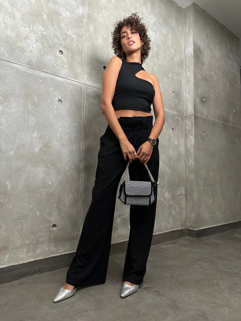 Black Cut Out Top - Mii